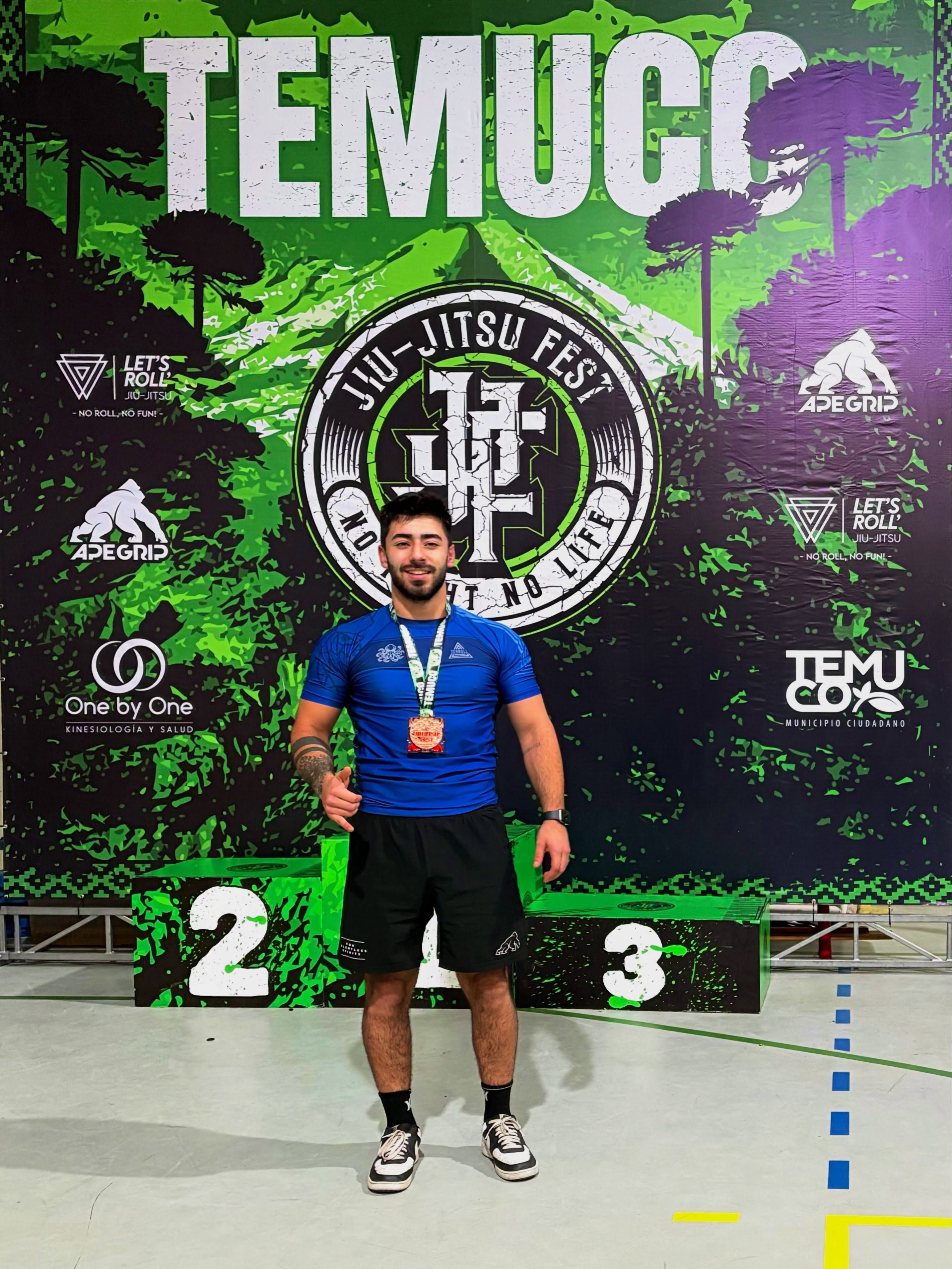 Benjamín Cruz en competición NoGi en Temuco